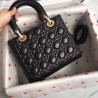 Dior Medium Lady Dior Bag In Black Lambskin 906