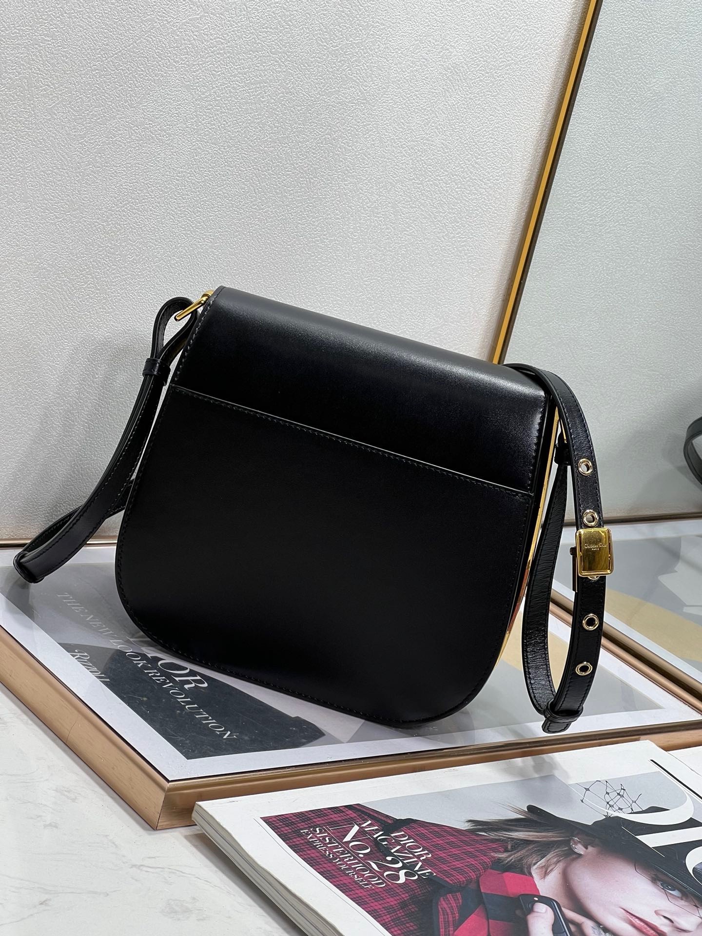 Dior Bobby Frame Bag In Black Box Calfskin 583