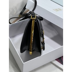 Dior Bobby Frame Bag In Black Box Calfskin 583