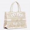 Dior Medium Book Tote Bag In Gold Rêve d'Infini Embroidery 315