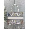 Dior Medium Dior Book Tote In White Multicolor Rêve d'Infini Embroidery 353