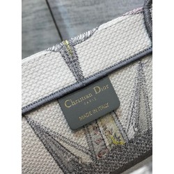 Dior Medium Dior Book Tote In White Multicolor Rêve d'Infini Embroidery 353