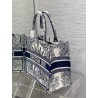 Dior Medium Dior Book Tote In White and Blue Rêve d'Infini Embroidery 379