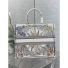 Dior Large Dior Book Tote In White Multicolor Rêve d'Infini Embroidery 410