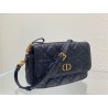 Dior Caro Pouch In Black Cannage Calfskin 491