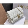 Dior Lady Dior Chain Pouch In White Cannage Lambskin 675