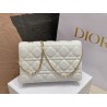 Dior Lady Dior Chain Pouch In White Cannage Lambskin 675