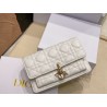 Dior Lady Dior Chain Pouch In White Cannage Lambskin 675