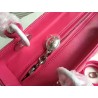 Dior Medium Lady Dior Bag In Rose Red Lambskin 758