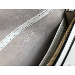 Dior Saddle Pouch In White Grained Calskin  462