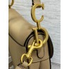 Dior Saddle Bag with Strap in Sand Grained Calfskin 537