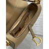 Dior Saddle Bag with Strap in Sand Grained Calfskin 537