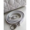 Dior Medium Lady Dior Bag In White Lambskin 713