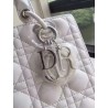 Dior Medium Lady Dior Bag In White Lambskin 713