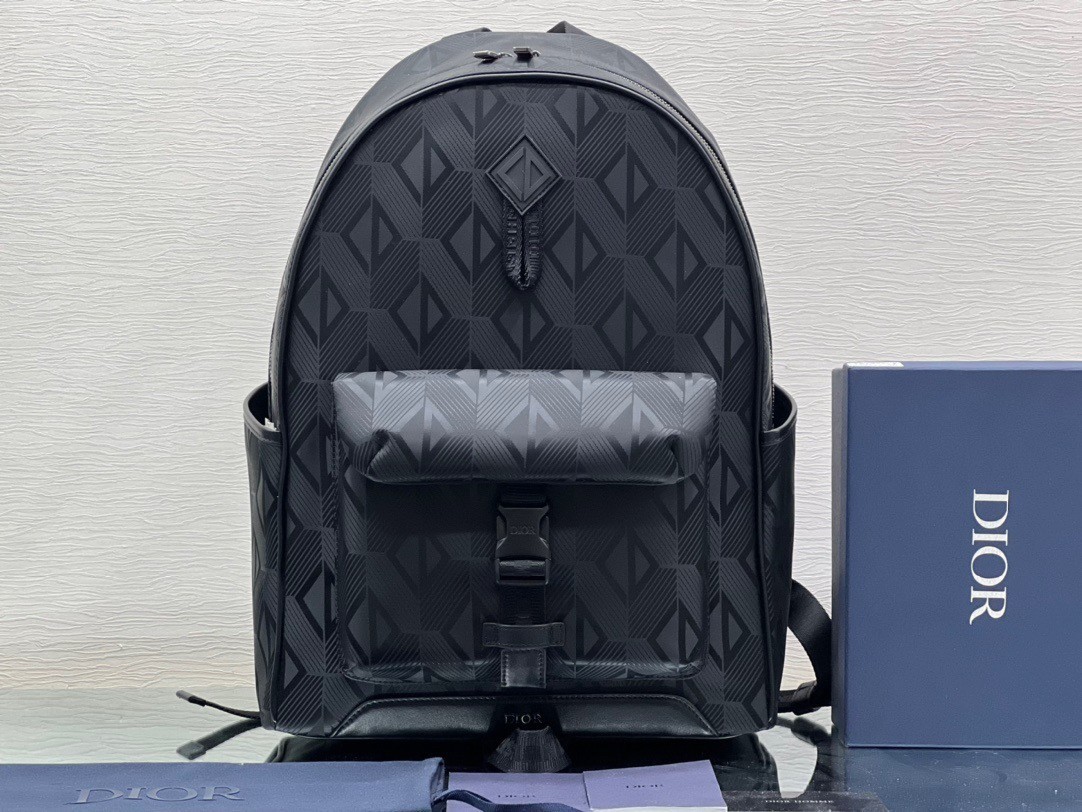 Dior Explorer Backpack In Black CD Diamond Mirage Ski Capsule Nylon 772