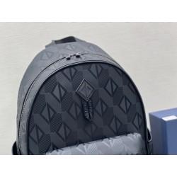 Dior Explorer Backpack In Black CD Diamond Mirage Ski Capsule Nylon 772