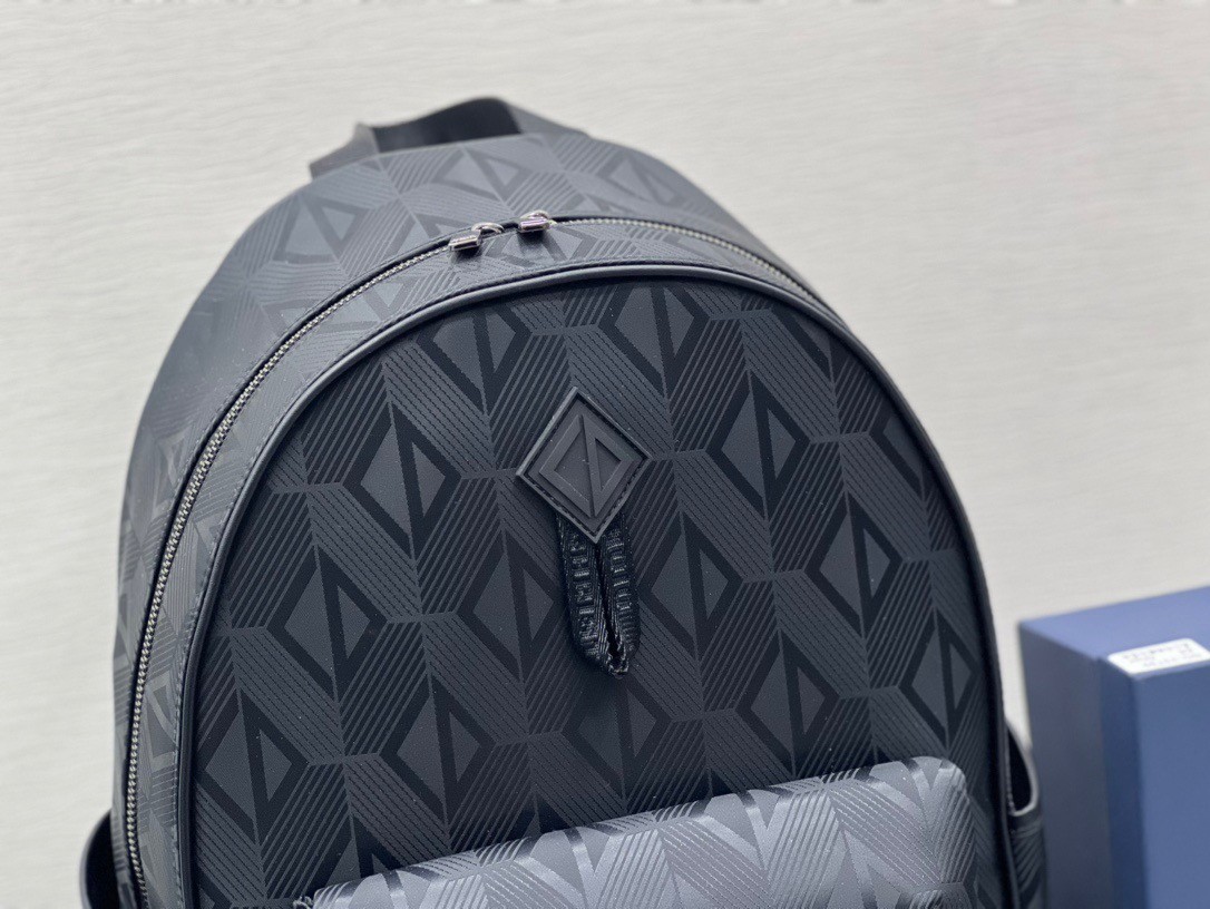 Dior Explorer Backpack In Black CD Diamond Mirage Ski Capsule Nylon 772