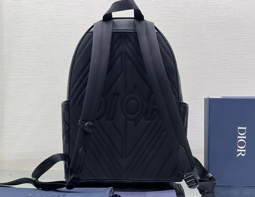 Dior Explorer Backpack In Black CD Diamond Mirage Ski Capsule Nylon 772