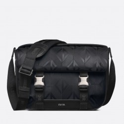 Dior Explorer Messenger Bag In Black CD Diamond Mirage Ski Capsule Nylon 917