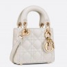 Dior Lady Dior Micro Bag In White Cannage Lambskin 995