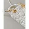 Dior Lady Dior Micro Bag In White Cannage Lambskin 995