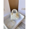 Dior Lady Dior Micro Bag In White Cannage Lambskin 995