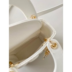 Dior Lady Dior Micro Bag In White Cannage Lambskin 995