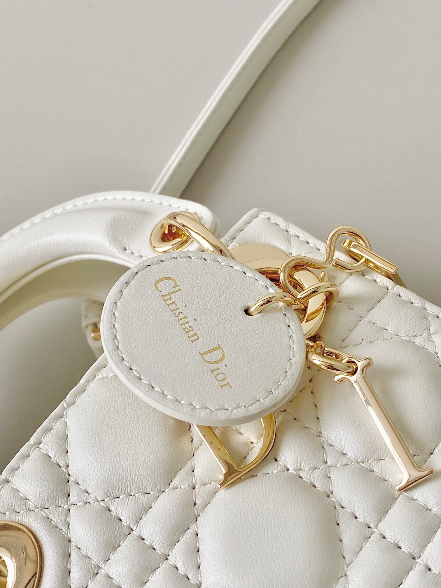 Dior Lady Dior Micro Bag In White Cannage Lambskin 995