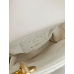 Dior Lady Dior Micro Bag In White Cannage Lambskin 995