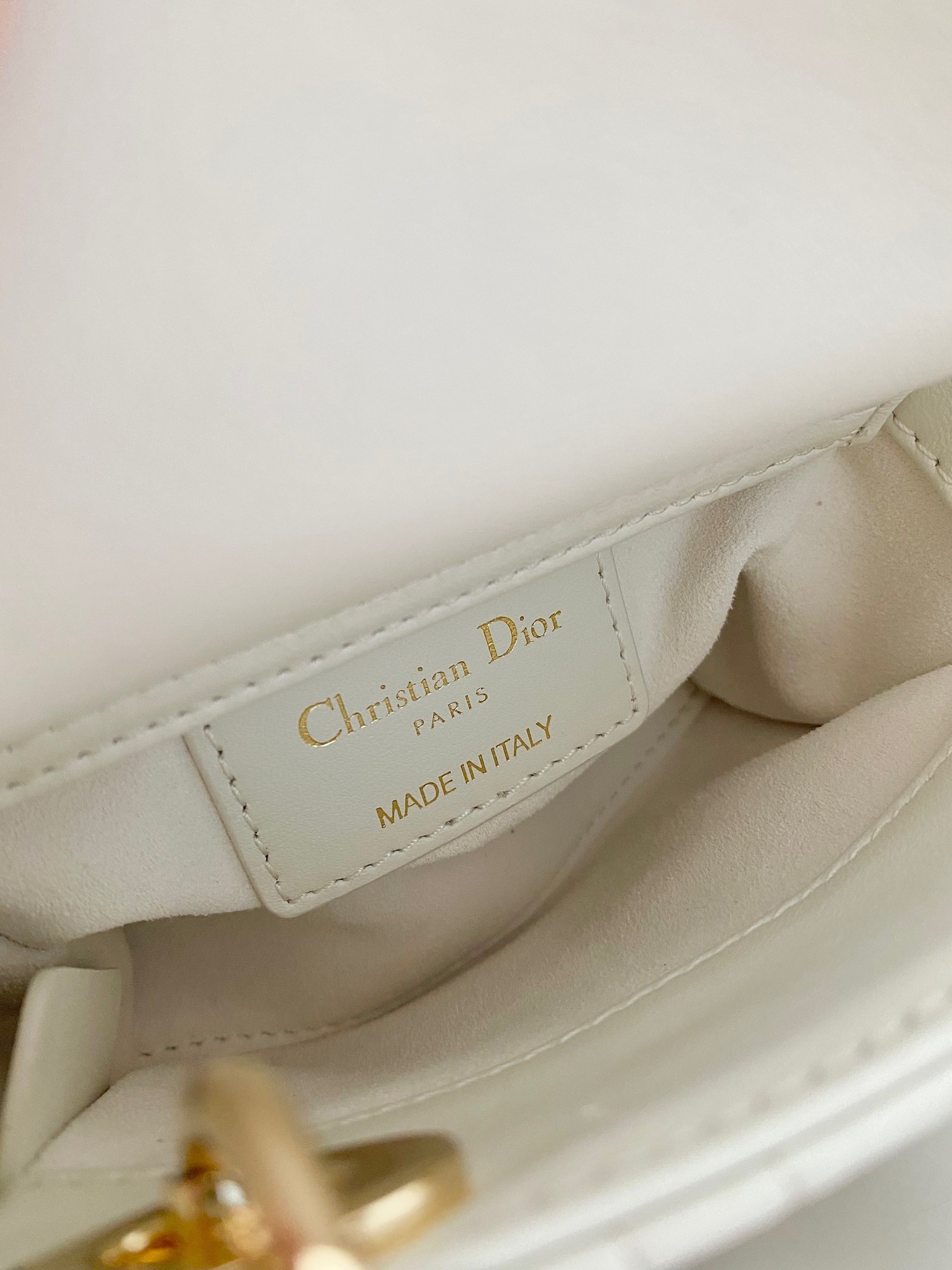 Dior Lady Dior Micro Bag In White Cannage Lambskin 995