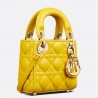 Dior Lady Dior Micro Bag In Yellow Cannage Lambskin 058