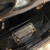 Dior Lady Dior Micro Bag In Black Patent Cannage Calfskin 095