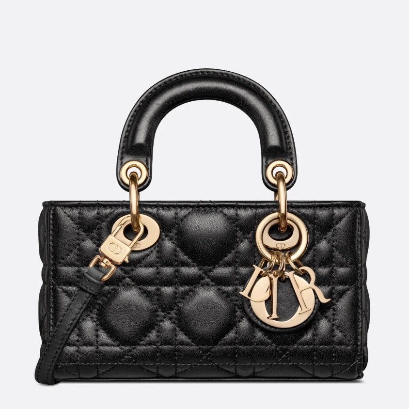 Dior Lady D-Joy Micro Bag In Black Cannage Lambskin 137