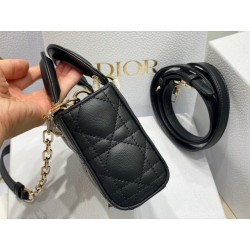 Dior Lady D-Joy Micro Bag In Black Cannage Lambskin 137