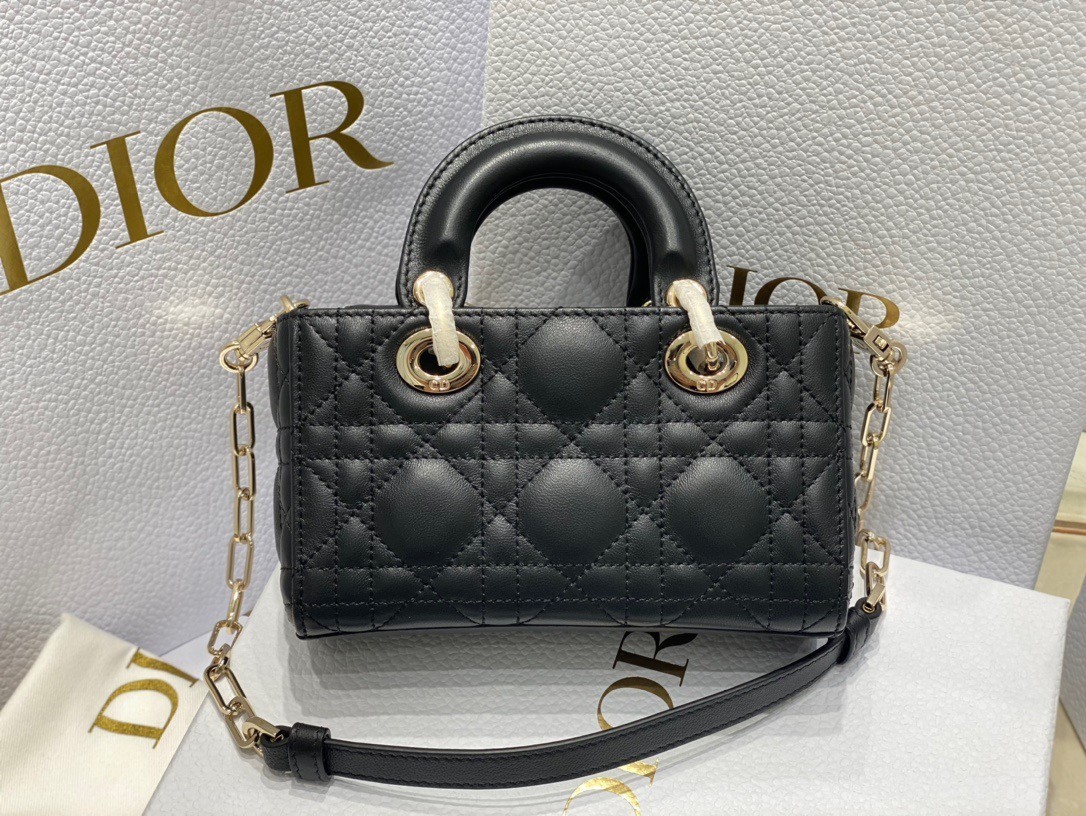 Dior Lady D-Joy Micro Bag In Black Cannage Lambskin 137