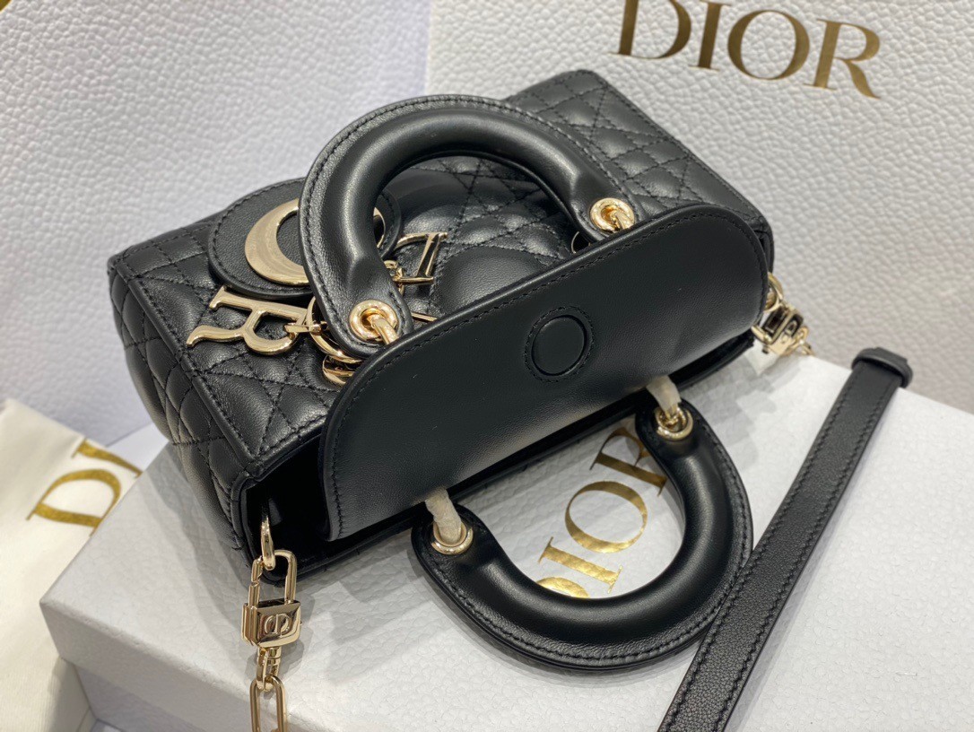 Dior Lady D-Joy Micro Bag In Black Cannage Lambskin 137