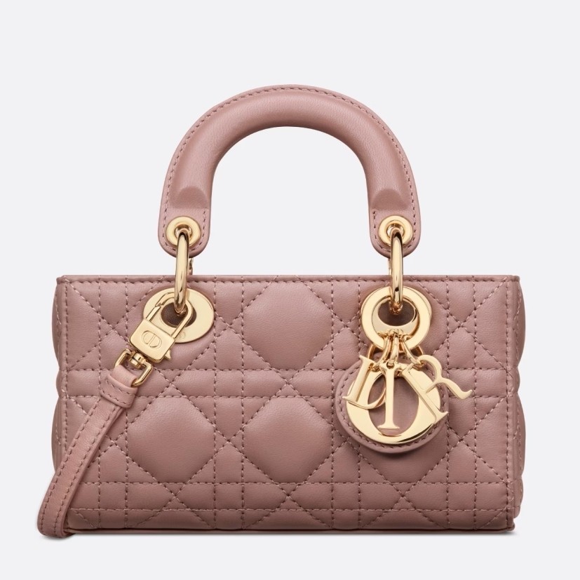 Dior Lady D-Joy Micro Bag In Peony Pink Cannage Lambskin 172