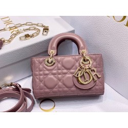 Dior Lady D-Joy Micro Bag In Peony Pink Cannage Lambskin 172