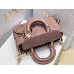 Dior Lady D-Joy Micro Bag In Peony Pink Cannage Lambskin 172