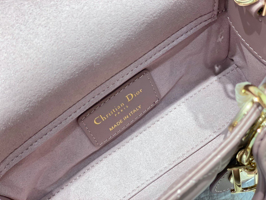 Dior Lady D-Joy Micro Bag In Peony Pink Cannage Lambskin 172