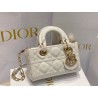 Dior Lady D-Joy Micro Bag In White Cannage Lambskin 211