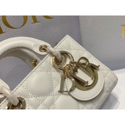 Dior Lady D-Joy Micro Bag In White Cannage Lambskin 211