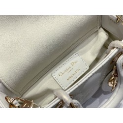 Dior Lady D-Joy Micro Bag In White Cannage Lambskin 211