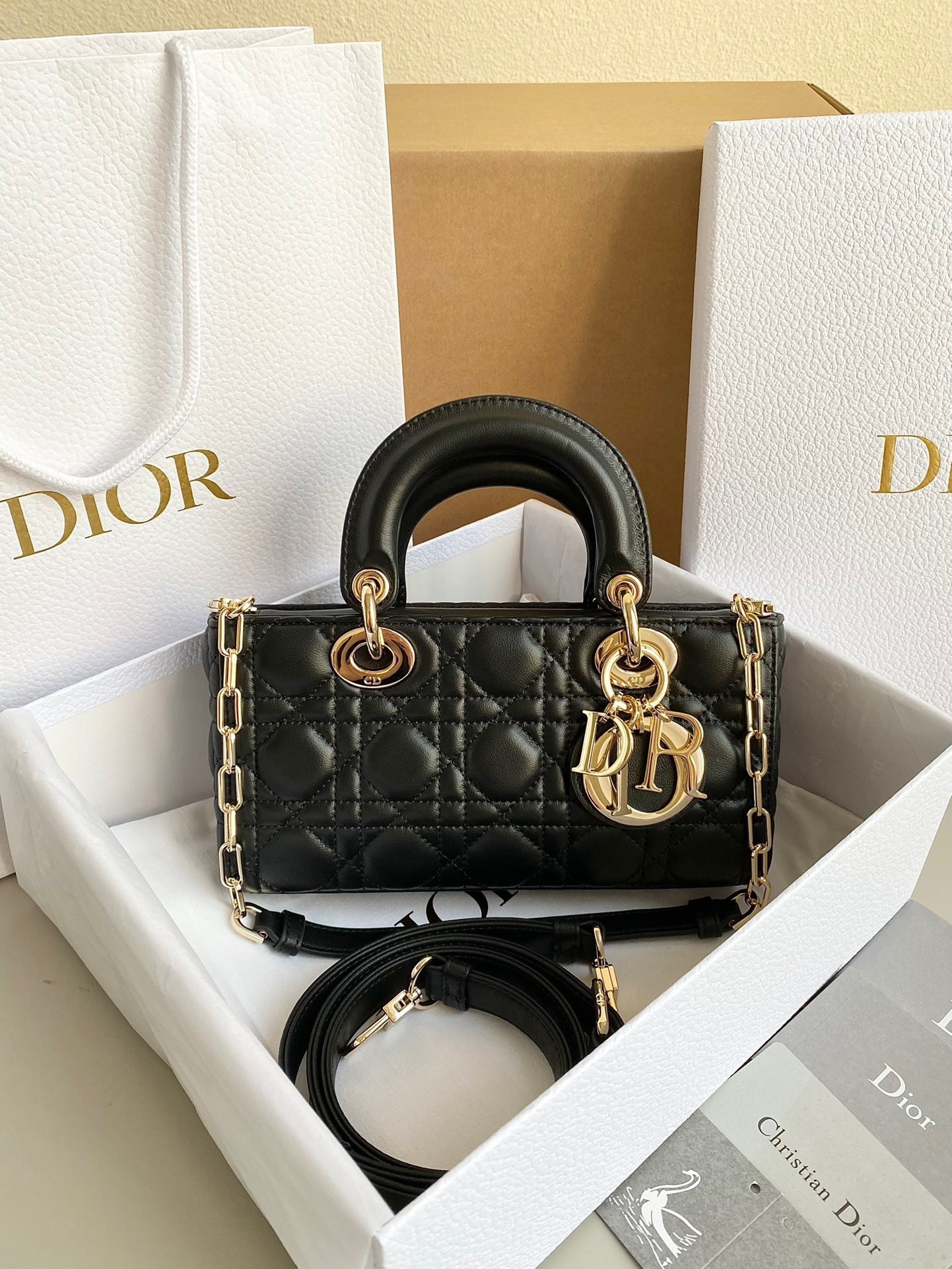 Dior Lady D-Joy Small Bag In Black Cannage Lambskin 285