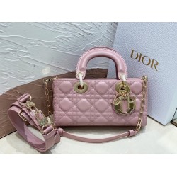 Dior Lady D-Joy Small Bag In Peony Pink Cannage Lambskin 316