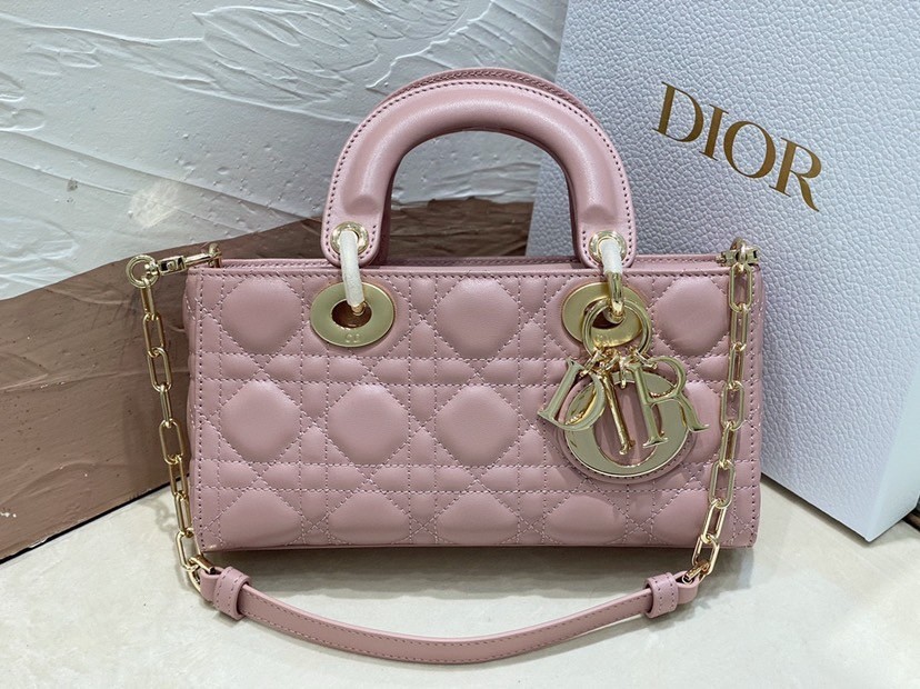 Dior Lady D-Joy Small Bag In Peony Pink Cannage Lambskin 316