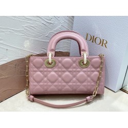 Dior Lady D-Joy Small Bag In Peony Pink Cannage Lambskin 316