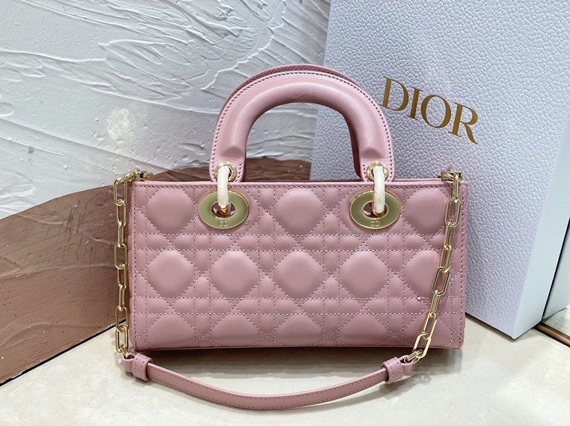 Dior Lady D-Joy Small Bag In Peony Pink Cannage Lambskin 316