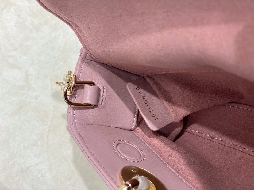 Dior Lady D-Joy Small Bag In Peony Pink Cannage Lambskin 316