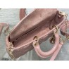 Dior Lady D-Joy Medium Bag In Peony Pink Cannage Lambskin 388